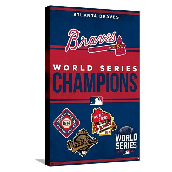 MLB Atlanta Braves - Champions 23 Canvas Wall Poster, 14.725" x 22.375"