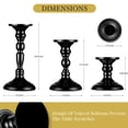 thumbnail image 5 of Metal Black Candle Holder for 3" Pillar Candles Candlesticks for Table Centerpiece Fireplace Wedding Decor, Decorative Antique Candle Stand for Dining & Living Room (Set of 3 Pcs), 5 of 8