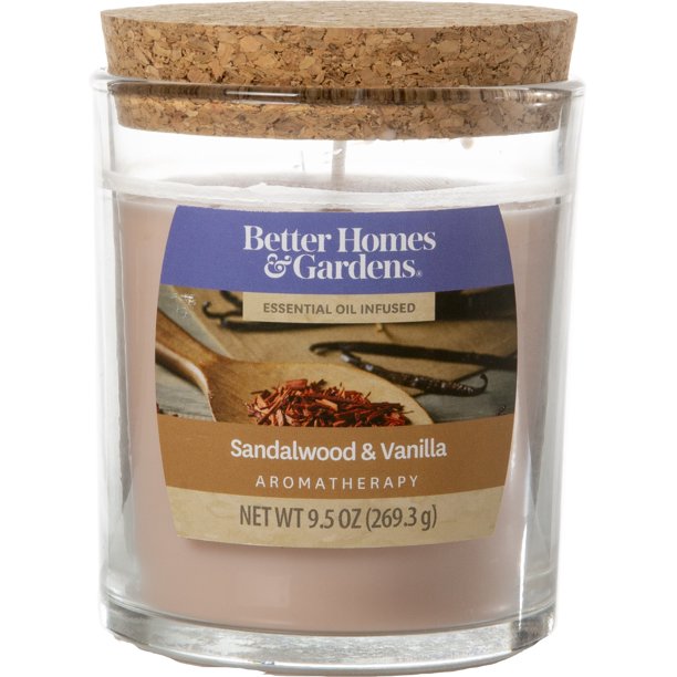 Better Homes & Gardens Scented Jar Candle, Sandalwood and Vanilla Aroma