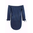 thumbnail image 4 of Mujeres Atractivas Del Hombro De De De Blusa Ocasional S De Color Azul Macarena vestido, 4 of 8