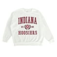 thumbnail image 4 of Women's Gameday Couture White Indiana Hoosiers Premium Fleece Drop Shoulder Oversized Pullover Sweatshirt, 4 of 4