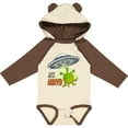 thumbnail image 3 of Inktastic Just Arrived- Cute Green Alien UFO Newborn Baby Boys or Girls Long Sleeve Baby Bodysuit, 3 of 5