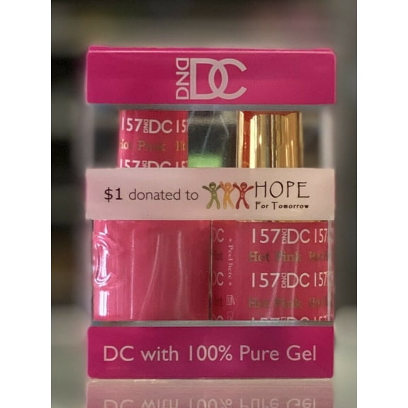 DND - DC Duo Soak off Gel & Matching nail polish, #157 - Hot Pink
