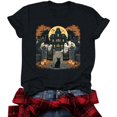 thumbnail image 4 of Frostluinai Women's Halloween Print Shirts Daily Walking Casual Shirt Crew Neck Short Sleeve Holiday Party Graphic Tees S-XXXL, 4 of 7