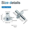 thumbnail image 2 of 3-Hole Tee Nut, 2PCS Metal M12 Bed Post Connector Screw-in T-Nut Bedpost Connector for Bed Sofa, 2 of 4