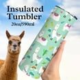thumbnail image 2 of Llama Tumbler with Lid and Straw Llama Cactus Plant Coffee Travel Mug Llama Gifts Decor 20 oz Insulated Stainless Alpaca Cup Water Bottle Brithday Christmas Gifts for Women, 2 of 4