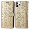 thumbnail image 1 of Funda Cartera FOXDOCK para iPhone 11 Pro , Flip PU con Relieve de Gatos y Perros, Tarjetero y Soporte, 1 of 6