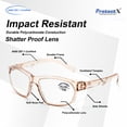 thumbnail image 4 of ProtectX Safety Reading Glasses for Women Men, UV Protection goggles, Anti-Impact Lightweight Glasses, Anti-Fog & Scratch-Resistant, Cold Brew, +3.0, 4 of 7
