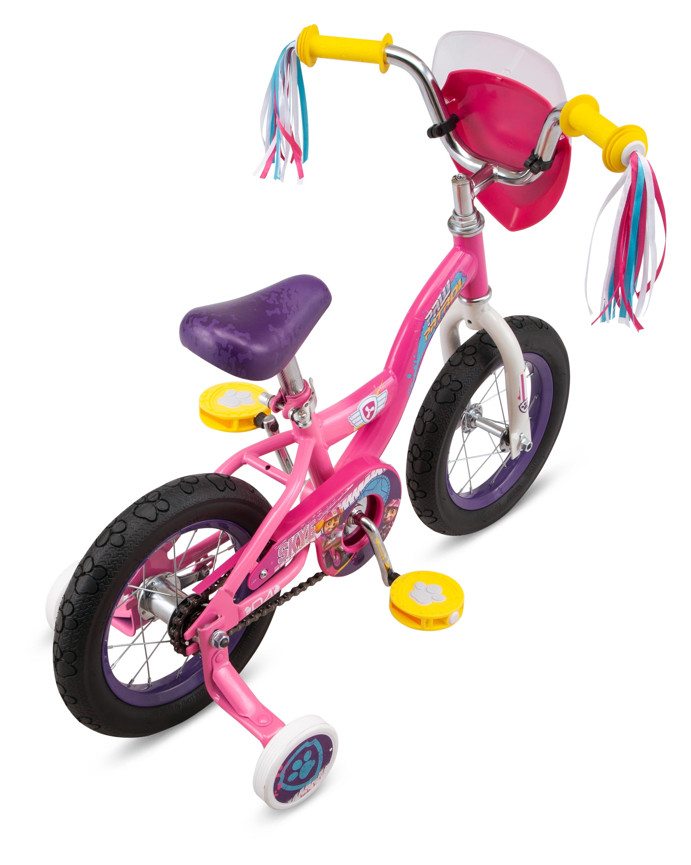 Nickelodeon Paw Patrol Skye Kids Bike for Girls, 12 inch Wheels, Ages 2-4, Magenta Pink