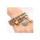 thumbnail image 2 of 3 Piezas Pulsera Mujer Heart Charm Promoción Set dorado, 2 of 3