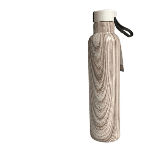 Stainless Steel Wood Grain Pattern 25oz Water Bottle
