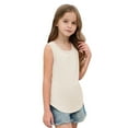 thumbnail image 4 of snilers Girls Tank Tops Scoop Neck Sleeveless Shirt Athletic Gym Workout Tees Casual Stylish Summer Vest for 3-14 Years, 4 of 9