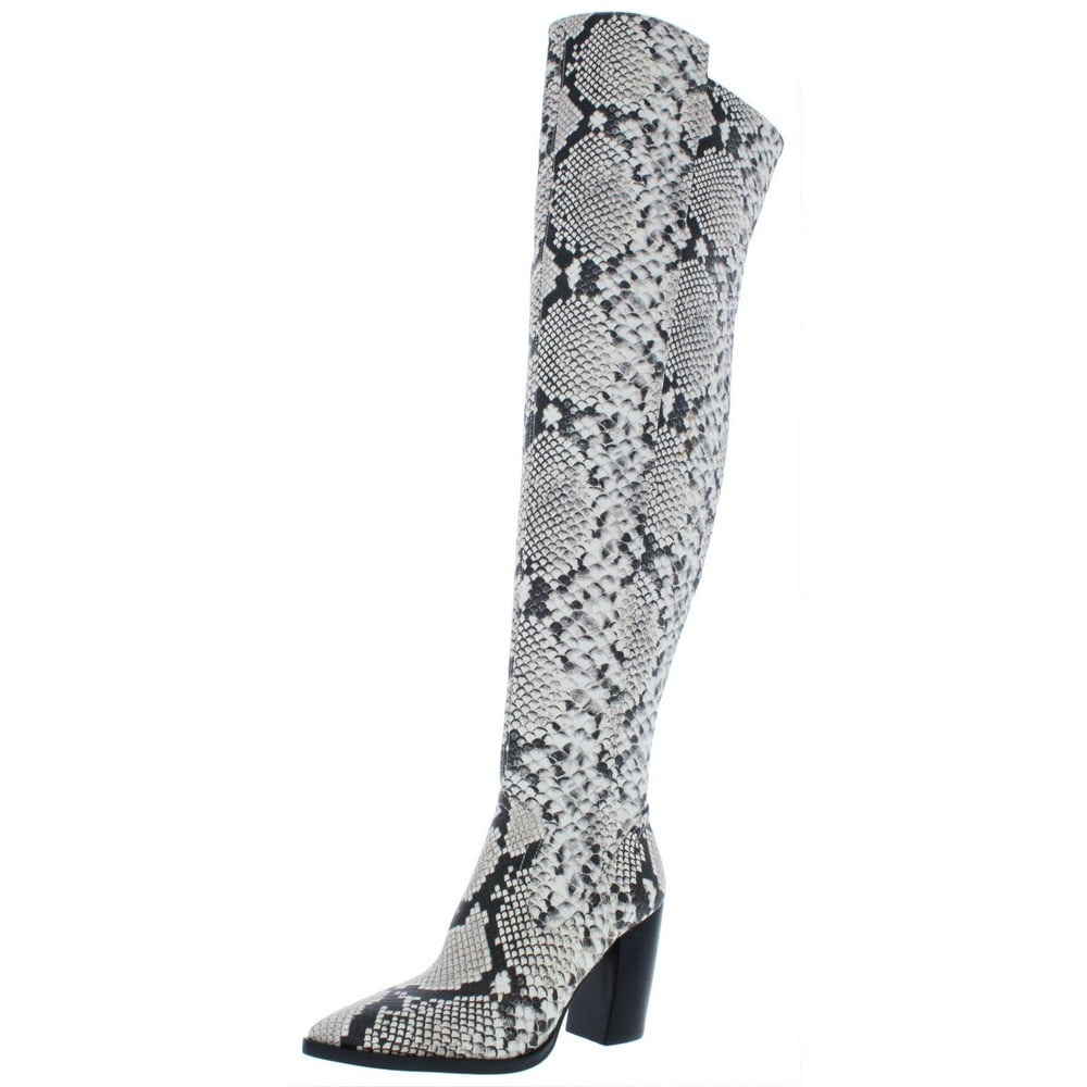 vince camuto snakeskin over the knee boots