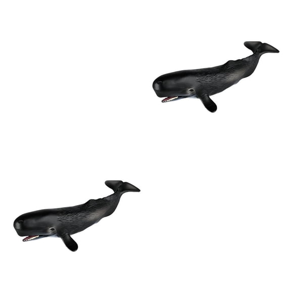 Vogacara Figures Animals Shark Sea Life Toys Educational Marine for Kids 2piezas Cachalote D