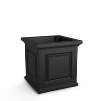 Mayne Nantucket 20" x 20" x 20" Square Black Self Watering Plastic Planter