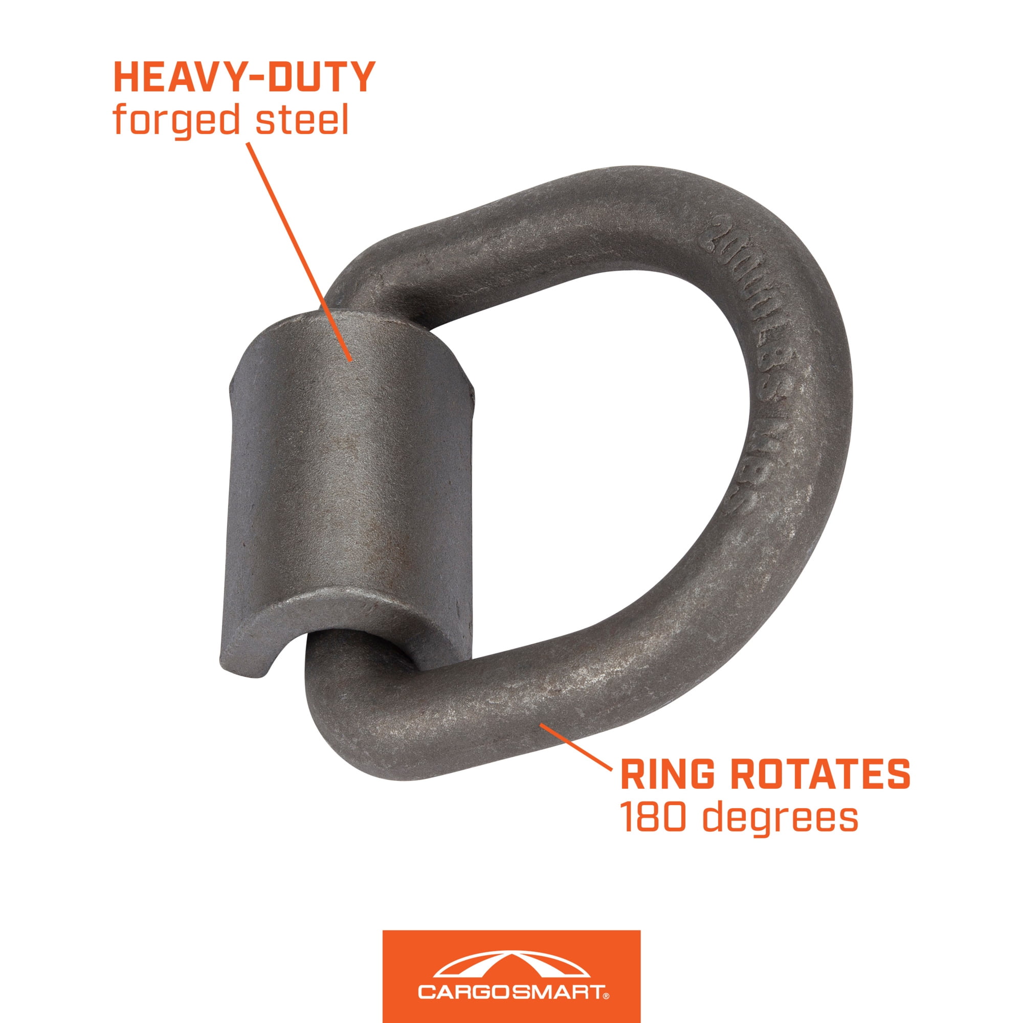 CargoSmart Weld-On Heavy-Duty D-Ring, 3/4in. Dia.