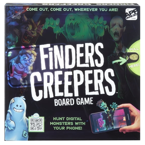 Finders Creepers Board Game, Hunt Digital Monsters with Phone, 2-4 Players, Ages 8 