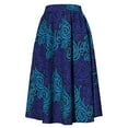 thumbnail image 3 of Bintarealwax Women's African Print Skirt High Waist Vintage A Line Ankara Pleated Midi Skirt Dashiki Clothing, 3 of 4