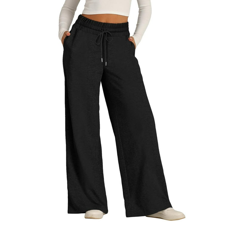 Women's Wide Leg Sweatpants Casual Elastic Waisted Sweatpants