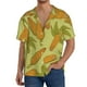 thumbnail image 1 of Fotbe Corn Camisa Estampada de Manga Corta para Hombre, Casual de Verano, Estilo Playero, Sin Arrugas-Small, 1 of 5