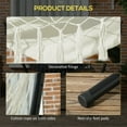 thumbnail image 6 of Garden Accessories Outsunny Patio Hammock Chair with Stand, Outdoor Hammock Swing Hanging Lounge Chair with Side Pocket and Headrest, Cream White,Garden Decorative Accessories, 6 of 9