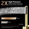 thumbnail image 4 of Brushed Gold Shower System with Tub Spout, Pressure Balanced Bath Tub Shower Faucet Set Complete with Valve, Shower System with Rain Shower Head with Handheld, XB6305F18-BZ, 4 of 6