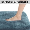 thumbnail image 4 of Bathroom Contour Rug Non Slip Bath Mat Water Absorbent Soft Microfiber Shaggy Bathroom Mat Machine Washable Bath Rug for Bathroom Thick Plush U Shape Toilet Rug (20 x 24, Slate), 4 of 6
