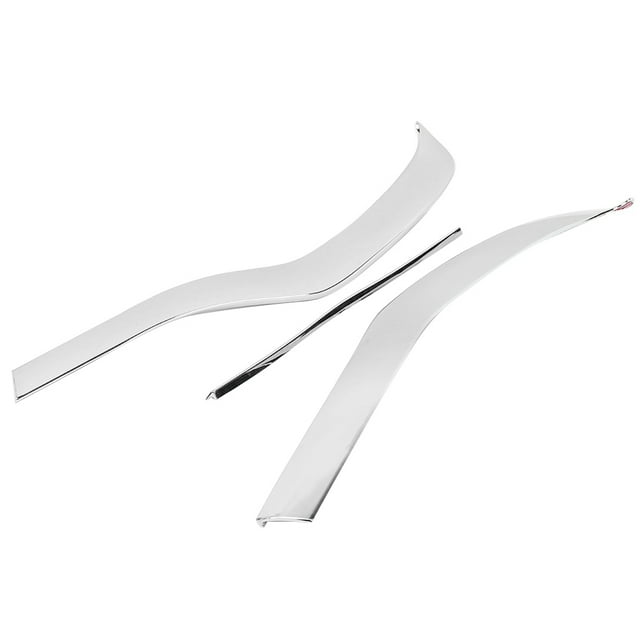 Placa de parachoques delantero cromada ABS, 3 piezas Placa de parachoques delantero cromada ABS Placa de parachoques delantero apta para funcionamiento suave de Benz