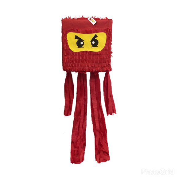 Ninja Pinata Red Color Ninja Pinata Ninja Birthday Ninja Party Decorations Ninja Party Supplies