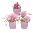 thumbnail image 1 of 3 piezas de flores falsas en macetas para decoración de mesa, adornos de plantas en macetas rosas falsas Estilo A, 1 of 9