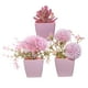 thumbnail image 1 of 3 piezas de flores falsas en macetas para decoración de mesa, adornos de plantas en macetas rosas falsas Estilo A, 1 of 9