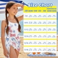 thumbnail image 6 of SEANATIVE One Piece Swimsuit for Girls Cut Out Design Bathing Suit 2 Pieces Swim Suit Including Swimwear and Sarong Coverup for Beach Seaside, 7-8 Years, Bow Flower Red Blue White, 6 of 7