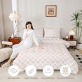 thumbnail image 3 of Manfei Modern Checkered Full Size Comforter Sets,Geometric Plaid Bedding Comforter Set,Pink,Reversible,3-Piece,1 Comforter and 2 Pillowcases,3-Piece,1 Comforter and 2 Pillowcases, 3 of 7