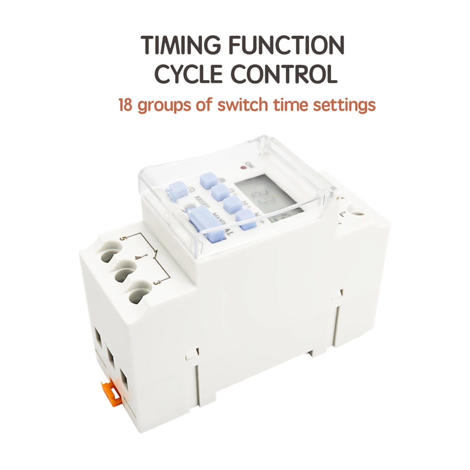 EJYWPSWD Ac Dc12v 24v 48v 110v 220v 1no1nc 1no 15a 30a Thc Din Rail Weekly 7 Days Programmable Digital Time Switch Relay Timer Controller