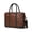 Two Tone Brown, variant on Unisex Blue Leather Two Tone Laptop Brief