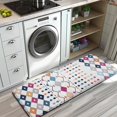 thumbnail image 3 of Colorful Geometric Diamond Pattern Kitchen Rug Mat,Kitchen Runner Rugs Non Skid Washable,Decorative Kitchen Floor Mats for Kitchen,Sink,Laundry,17"x47.2", 3 of 7