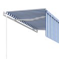 thumbnail image 2 of vidaXL Auvent Rétractable Automatique avec Store 3x2.5m Bleu&Blanc, 2 of 5