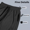 thumbnail image 4 of Zysthvn Casual Pants for Men Workout Straight Leg Winter Trousers for Men with Pockets Elastic Waist Drawstring Solid Quick Dry Pants, 4 of 9