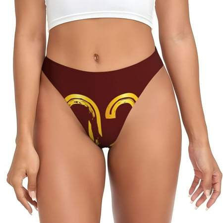 Qokaie 2025 New Year 4 Printed Women s Cotton Thong Underwear  Sexy Breathable Panties G-string-3X-Large