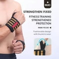 thumbnail image 5 of Wrist Wraps 2 Wraps for Weight Lifting Wrist Support Cotton Wraps Gym Bandage Straps for Men Women Premium Quality Wrist Wrap Yellow, 5 of 6