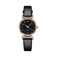 thumbnail image 2 of Resicozy Women Watches Dress Round Dial Quartz Date Classic Leather Strap Female Wrist Watch Black Black, 2 of 3