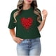 thumbnail image 4 of Blusas de Manga Corta para las Mujeres Divertida Impresión Cuello Redondo Camiseta Vintage, Blusas de Primavera para las Mujeres, 4 of 8