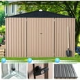 thumbnail image 2 of AECOJOY 10' x 10' Outdoor Metal Storage Shed with Lockable Door for Backyard& Patio, Outside use, 2 of 5