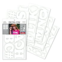 S.E.I. 3-inch Chunky Flock Iron-on Letters, Heat Transfers, White