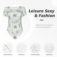 thumbnail image 6 of Balery Whale And Turtle Women's Short Sleevee Crew Neck Bodysuit Tops Short Sleeve Tops Basic-XX-Large, 6 of 9