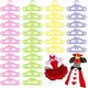 thumbnail image 1 of Juego de 40 perchas pequeñas de plástico con lazo, en 4 colores. Accesorios para colgar ropa. Medidas: 4 x 2 pulgadas., 1 of 5
