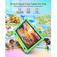 thumbnail image 2 of FITIFUN 10.1 inch Kids Tablet Android 15, 3GB RAM 64GB ROM 1TB Expand, Quad-Core, 5G/2.4G WiFi, 6000mAh, HD Display, Parental Control, Green, 2 of 10