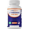 Vitamatic L-Threonine 500mg – 120 Vegetable Capsules Promotes Healthy Liver, Cardiovascular & Structural Function