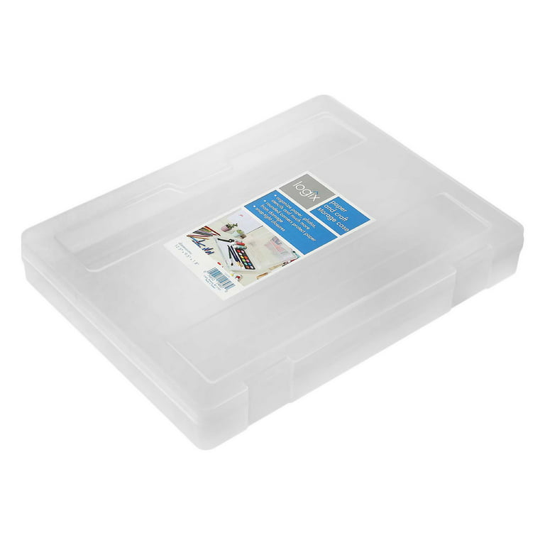  Logix 12535 Stackable Craft Storage Box with Handle, Locking  Art Supply , Plastic Containers with Lids, Craft Organizer , Frost : Arts,  Crafts & Sewing