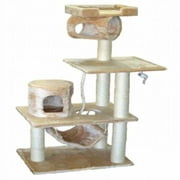 Go Pet Club F28 62 in. Beige Cat Tree Condo Furniture